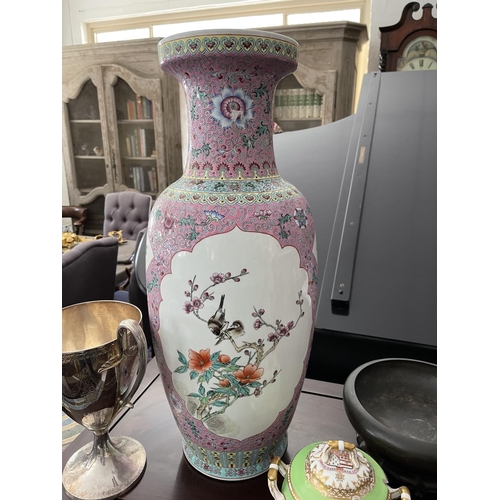 62 - Large 20th century Chinese porcelain vase, approx 62cm H