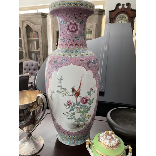 62 - Large 20th century Chinese porcelain vase, approx 62cm H