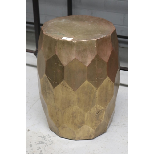 48 - Contemporary stool, ex Pottery Barn, approx 47cm H x 32cm Dia