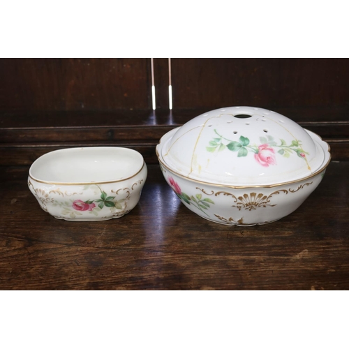 472 - Limoges china wash set, comprising a jug, bowl, two bowls, approx 27cm Dia and smaller (4)