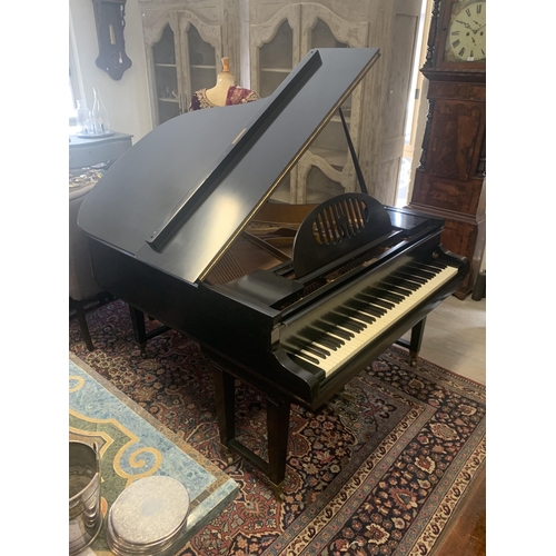 100A - Rare Rud Ibach Sohn ebonized double overstrung baby grand piano, serial number 88497, dated to aroun... 