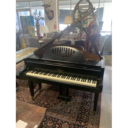 100A - Rare Rud Ibach Sohn ebonized double overstrung baby grand piano, serial number 88497, dated to aroun... 