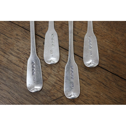 22 - Set of seven antique hallmarked sterling silver spoons, London, William Eaton, 1819, approx 285 gram... 