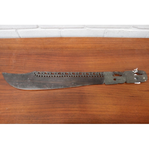 83 - Decorative carved wood knife, approx 67cm L