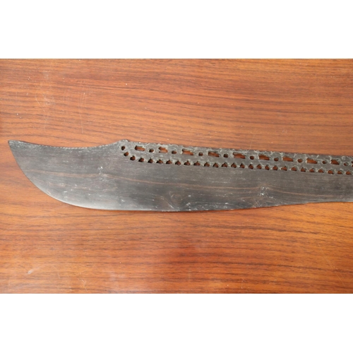 83 - Decorative carved wood knife, approx 67cm L