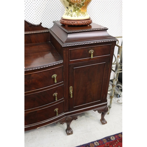 147 - Good quality 20th century Chippendale revival sideboard, approx 120cm H x 163cm W x 60cm D