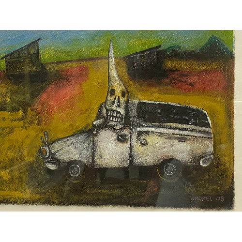 172 - Edwina Wrobel painting, John from Broken Hill 2008, signed lower right, approx 19cm x 26cm