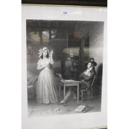 213 - Framed engraving Charlotte Corday, approx 37cm x 46cm