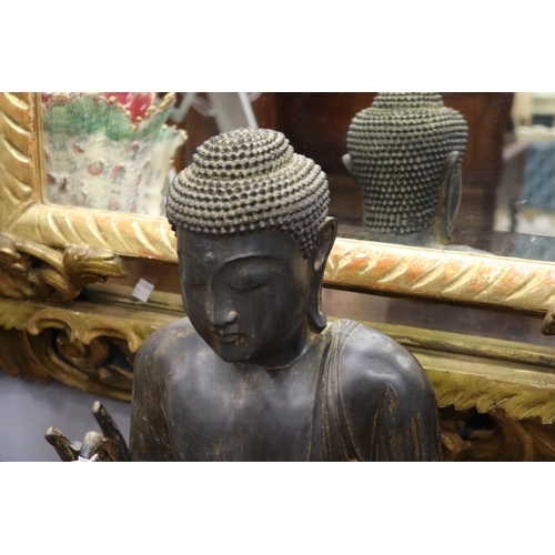 225 - Decorative resin buddha, with damages, approx 48cm H x 40cm W