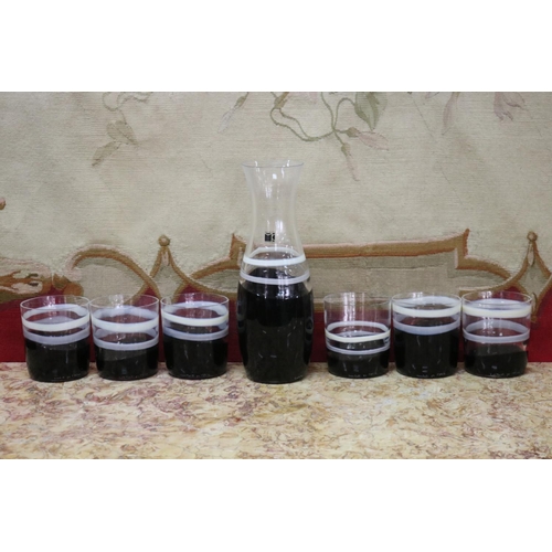 73 - Carlo Moretti seven piece water set - carafe and six tumblers, approx 29cm H and shorter (7)