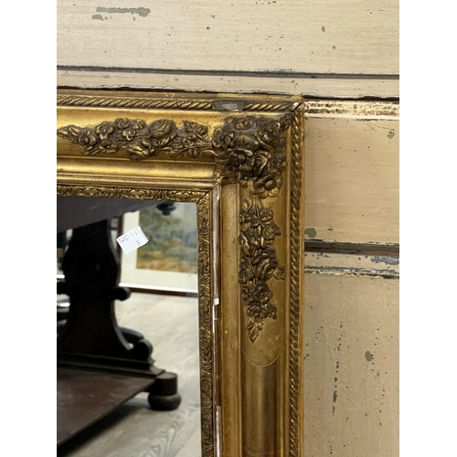 211 - Antique French early 19th century Gilt rectangular mirror, approx 103cm L x 89cm W