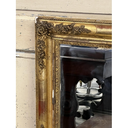 211 - Antique French early 19th century Gilt rectangular mirror, approx 103cm L x 89cm W