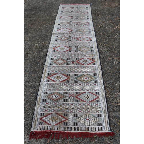 243 - Handwoven hall runner, approx 312cm x 82cm