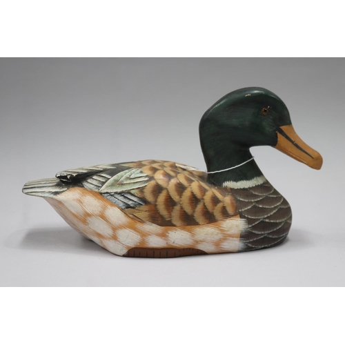 41 - Decoy duck, approx 15cm H x 29cm L