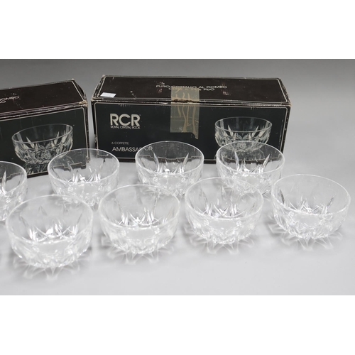 66 - Eleven crystal dessert bowls in original boxes, each approx 6cm H x 11cm Dia (11)