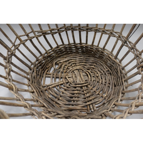 89 - Rustic twin handled basket, approx 37cm H (ex handles) x 61cm W x 56cm D