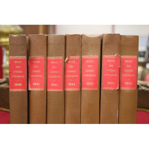 282 - Seven French books, Revue Des Caisses D'Epargne, 1940 - 1942, 1944 - 1946, 1954 (7)