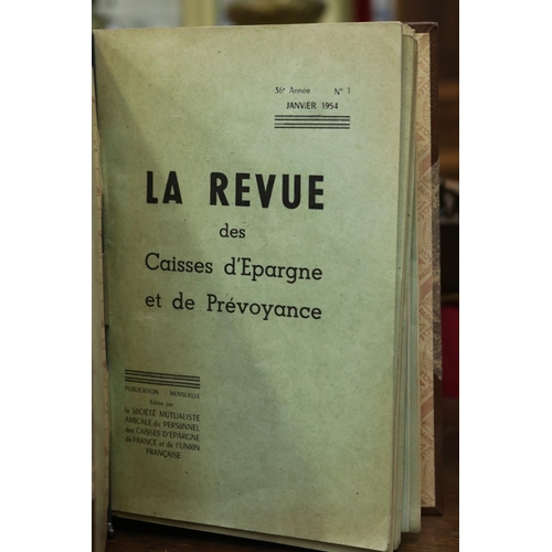 282 - Seven French books, Revue Des Caisses D'Epargne, 1940 - 1942, 1944 - 1946, 1954 (7)