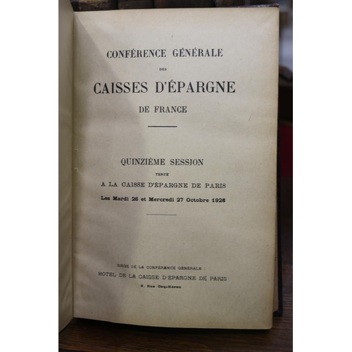 284 - Eight French books, Conferences Des Caisses D'Epargne (8)