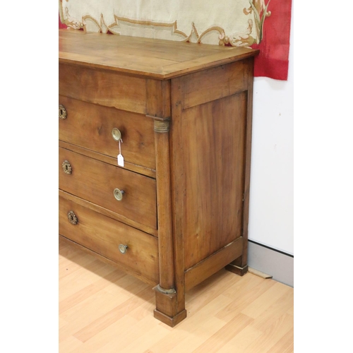 1097 - Antique French Empire revival chest of drawers / commode, approx 91cm H x 118cm W x 49cm D