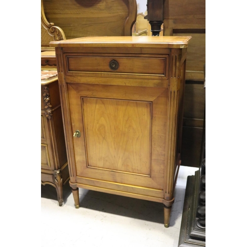 1126 - Vintage French Louis XVI style cherrywood cupboard, approx 103cm H x 68cm W x 49cm D