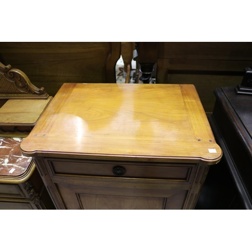 1126 - Vintage French Louis XVI style cherrywood cupboard, approx 103cm H x 68cm W x 49cm D