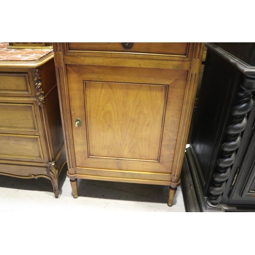 1126 - Vintage French Louis XVI style cherrywood cupboard, approx 103cm H x 68cm W x 49cm D