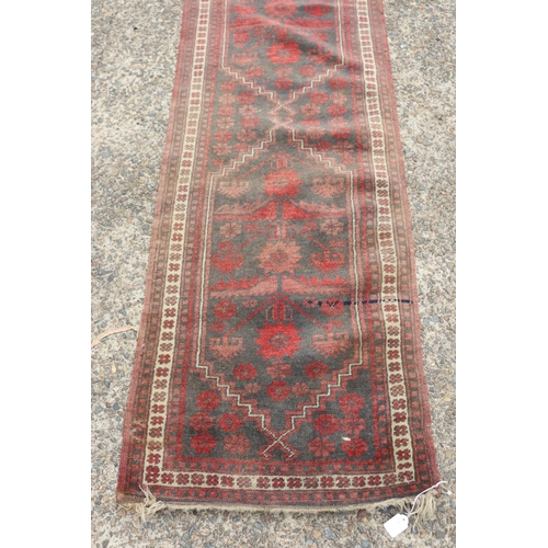 1137 - Persian hand knotted wool hall runner, approx 60cm x 278cm