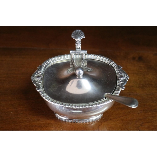 1718 - Antique hallmarked sterling silver table salt with blue Bristol liner along with matched London ster... 