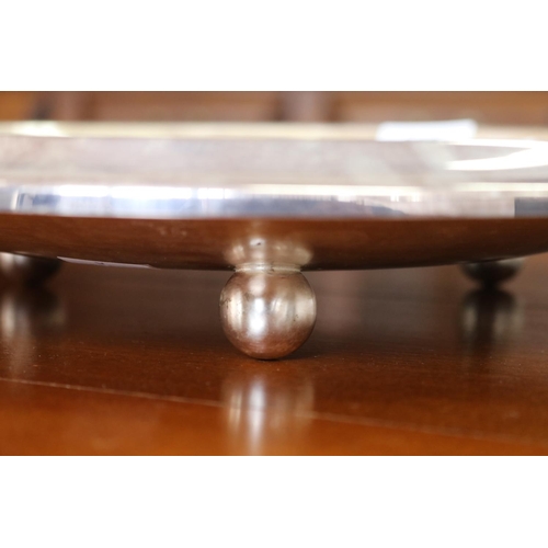 1754 - WMF circular silver plate circular tray, impressed mark to base, approx 33cm Dia