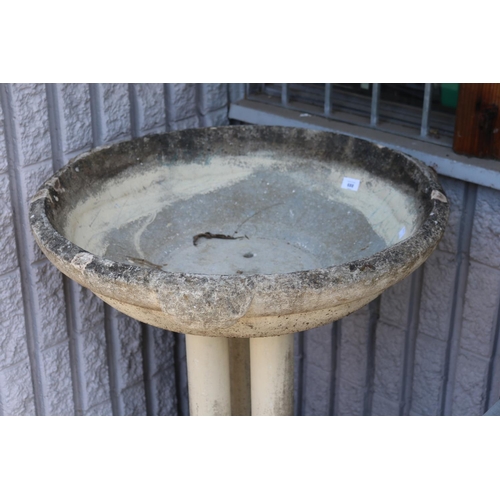 1797 - French composite bird bath / planter / font sitting on four column supports to base, approx 91cm H x... 