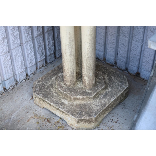 1797 - French composite bird bath / planter / font sitting on four column supports to base, approx 91cm H x... 