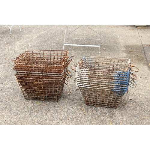 1813 - Good lot of twenty French oyster baskets, each approx 25cm H x 50cm W x 40cm D (20)