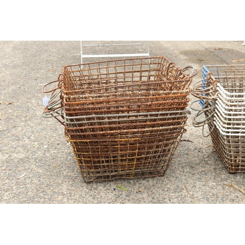 1813 - Good lot of twenty French oyster baskets, each approx 25cm H x 50cm W x 40cm D (20)