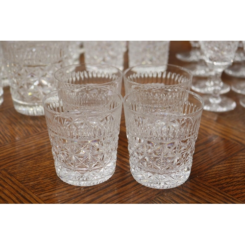 1747 - Part suite of Edinburgh crystal glasses, approx 15cm H and shorter
