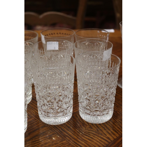 1747 - Part suite of Edinburgh crystal glasses, approx 15cm H and shorter