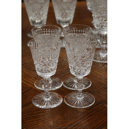 1747 - Part suite of Edinburgh crystal glasses, approx 15cm H and shorter