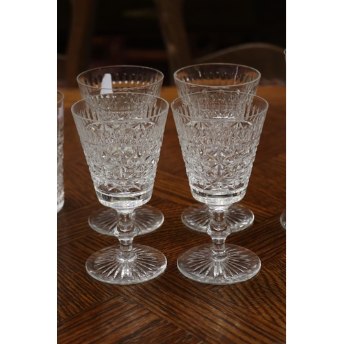 1747 - Part suite of Edinburgh crystal glasses, approx 15cm H and shorter