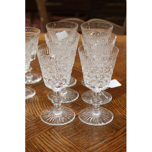 1747 - Part suite of Edinburgh crystal glasses, approx 15cm H and shorter