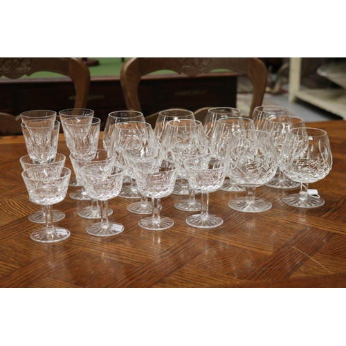 1749 - Assortment of Waterford glasses, approx 13cm H and shorter