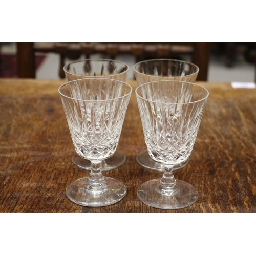 1721 - Edinburgh crystal decanters and glasses, approx 31cm H and shorter