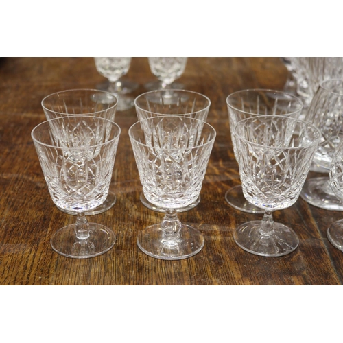 1721 - Edinburgh crystal decanters and glasses, approx 31cm H and shorter