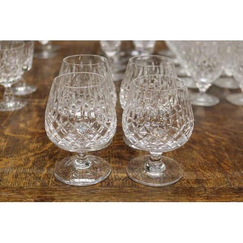 1721 - Edinburgh crystal decanters and glasses, approx 31cm H and shorter