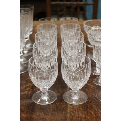 1721 - Edinburgh crystal decanters and glasses, approx 31cm H and shorter