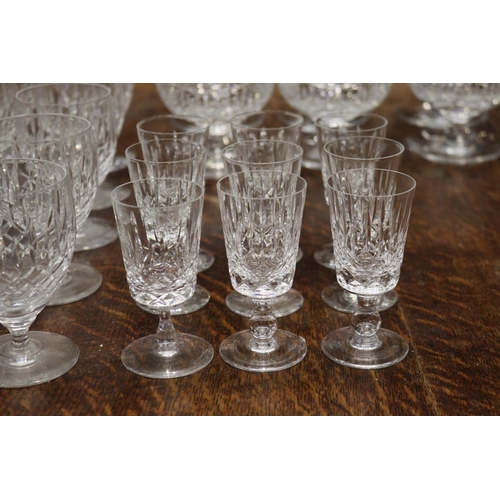1721 - Edinburgh crystal decanters and glasses, approx 31cm H and shorter