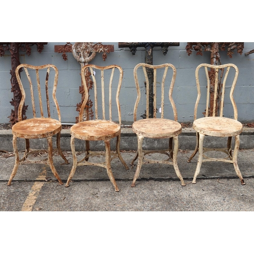 1769 - Four vintage metal garden chairs (4)