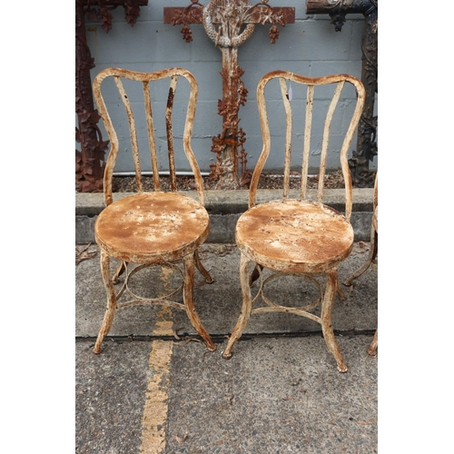 1769 - Four vintage metal garden chairs (4)