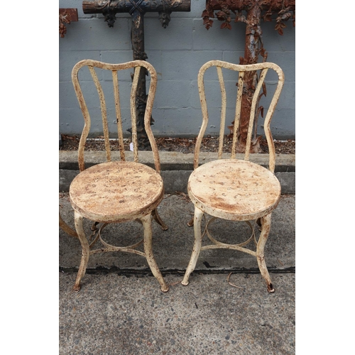 1769 - Four vintage metal garden chairs (4)