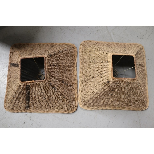 171 - Two seagrass lamp shades, each approx 22cm H x 53cm Sq (2)