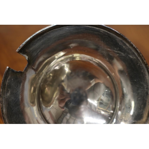 1615 - Antique hallmarked sterling silver pedestal mustard pot, with a later applied lid, also with a later... 